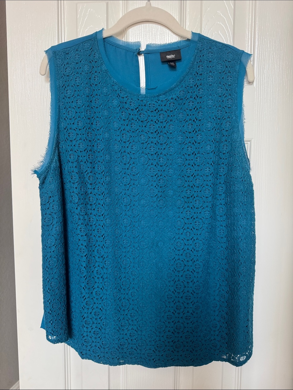 Mossimo Teal Lace Sleeveless Blouse